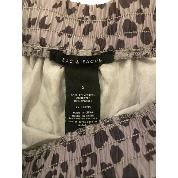Zac & Rachel Womens Active Pants sz S Gray Leopard Print Lightweight Jogger - Picture 3 of 4